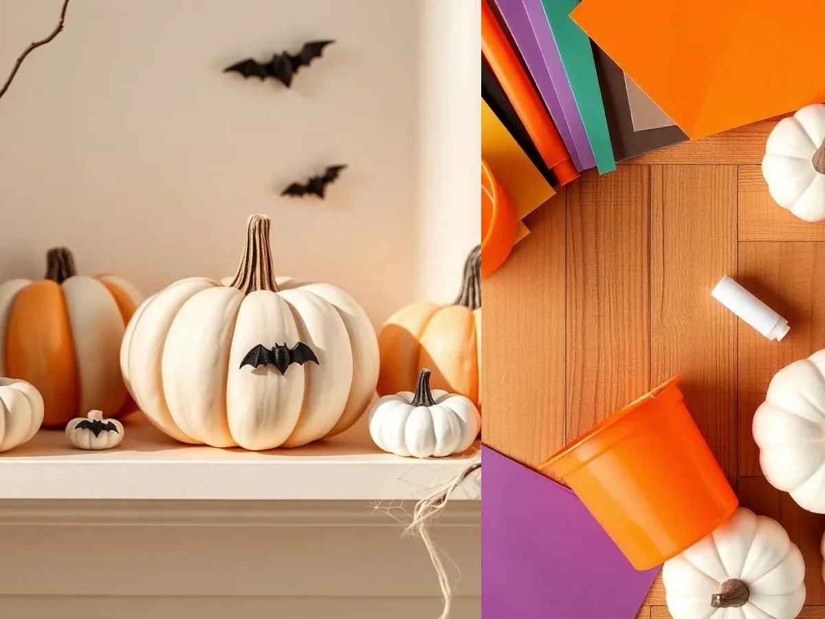 Objetos decorativos usados em uma brincadeira de caixa misteriosa de Halloween