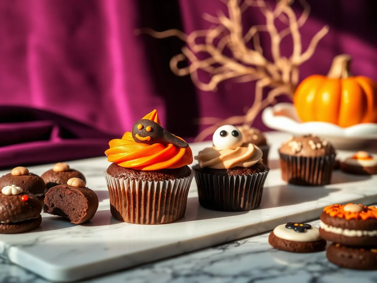 Cupcakes e docinhos decorados para Halloween