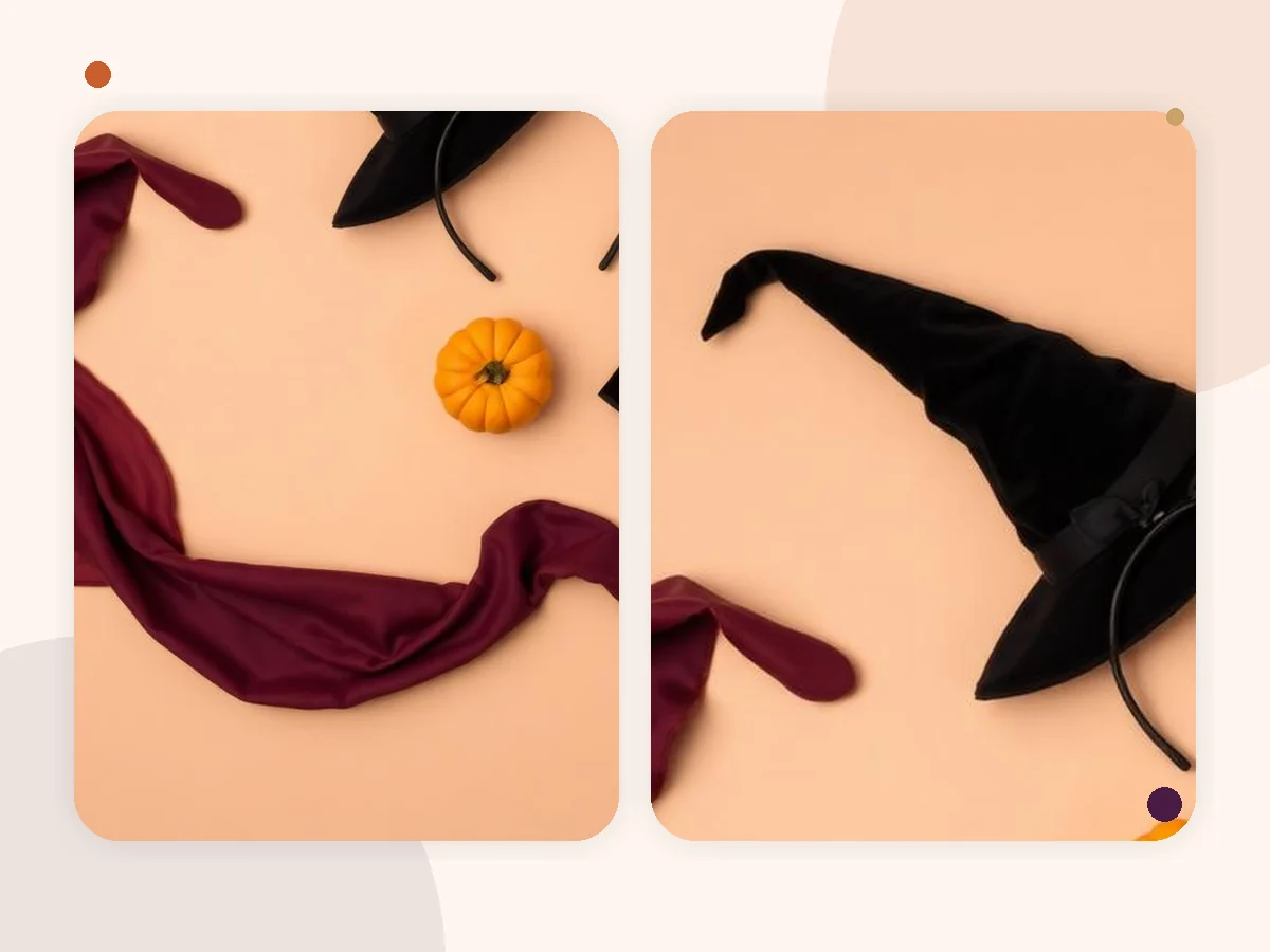 Peças comuns combinadas para montar uma fantasia improvisada de Halloween
