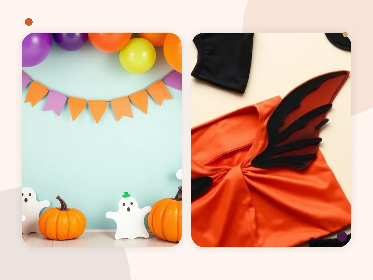 Acessórios coloridos para fantasias infantis de Halloween