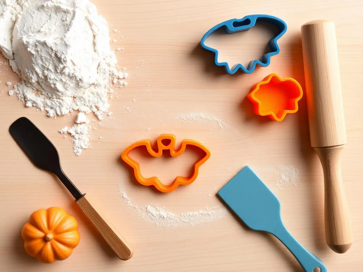 Formas, cortadores e utensílios para receitas de Halloween