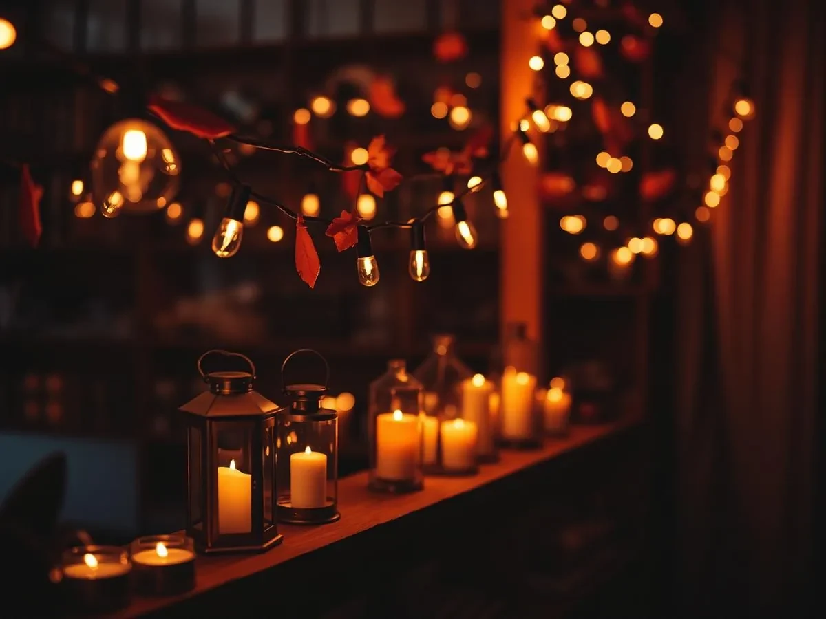 Iluminação decorativa de Halloween para varanda e área externa residencial