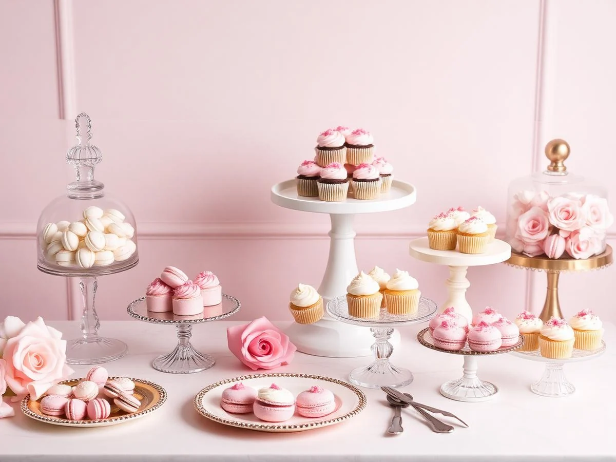 Mesa de doces elegante para festa