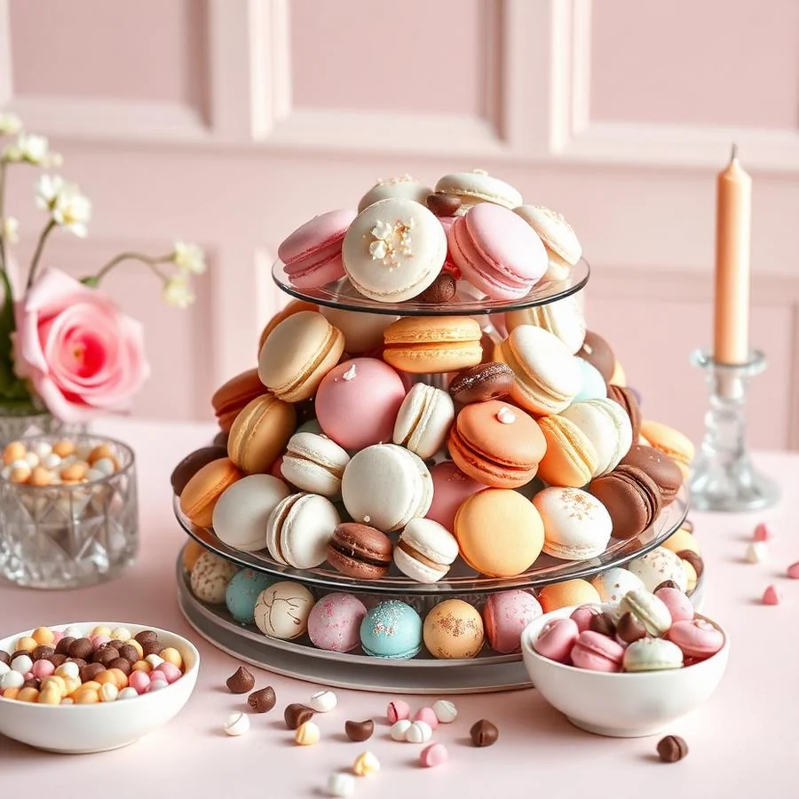 Doces variados organizados para uma festa